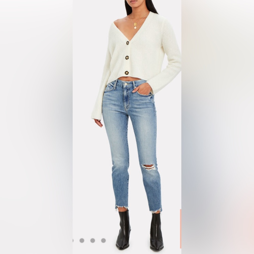 MOTHER The Looker Ankle Step Fray hem jeans